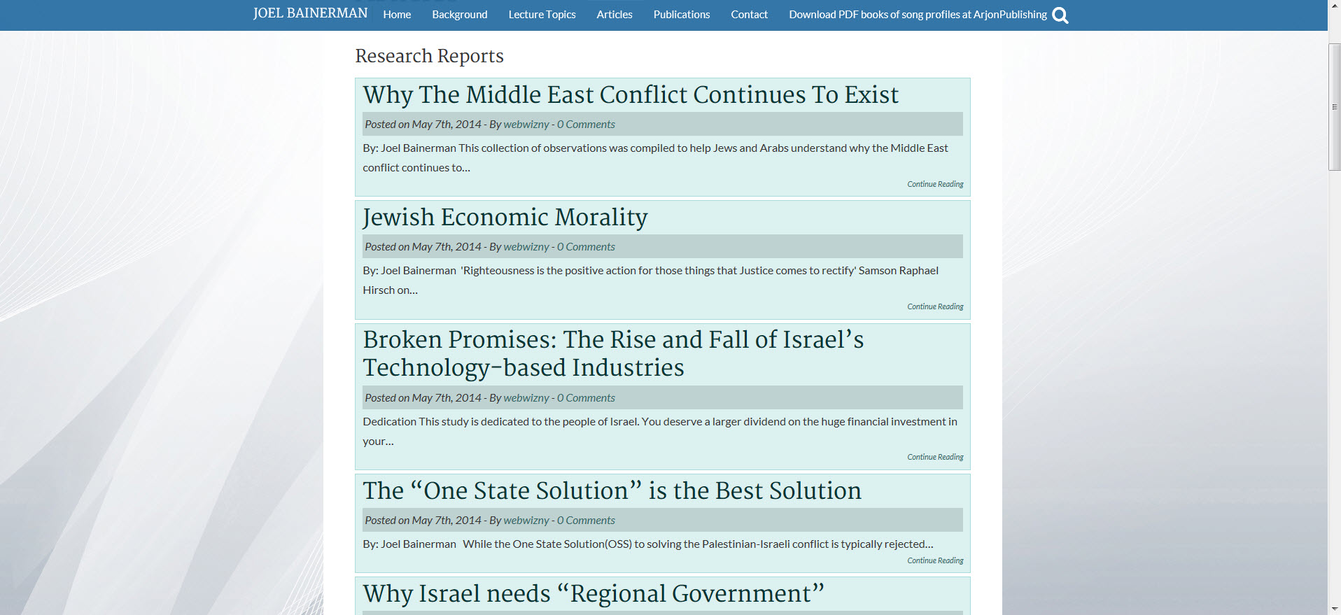 JoelBainerman articles